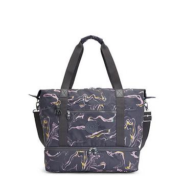 Kipling Art M Weekender Printed Tote Bags Soft Marble | CA 1758IL